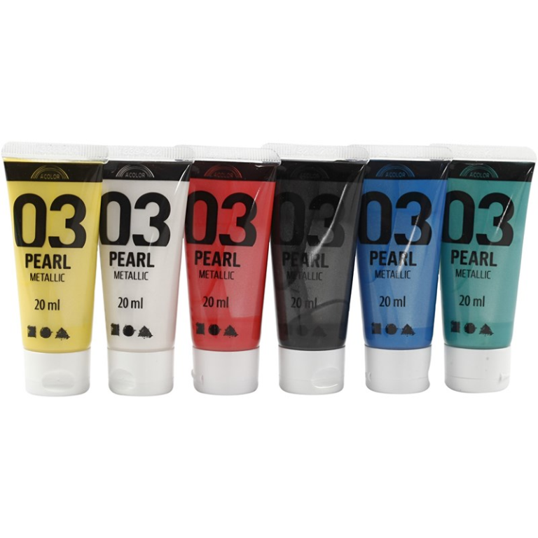 A-Color Acrylverf Set Metallic Primair 6x20 ml