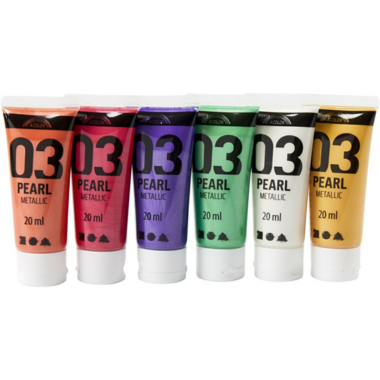 A-Color Acrylverf Set Metallic Secundair 6x20 ml