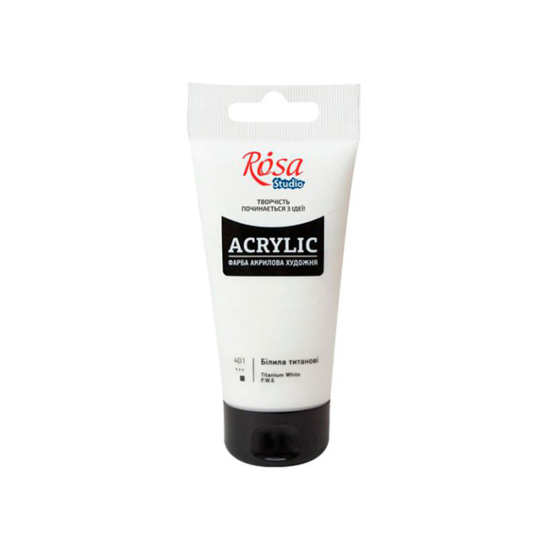 Rosa Studio Acrylverf 75 ml 401 Titanium White