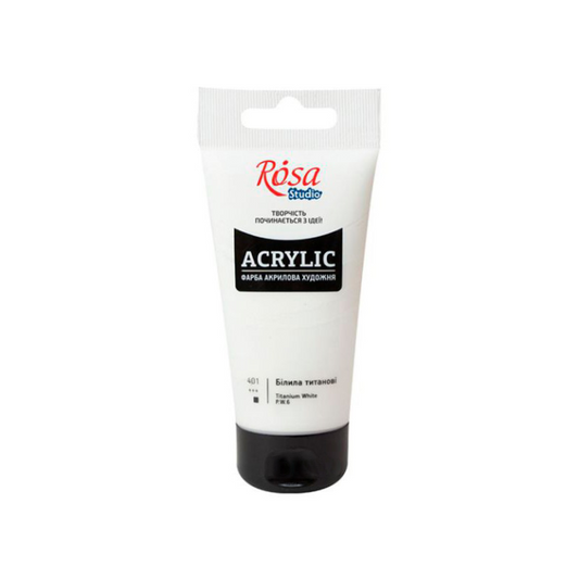 Rosa Studio Acrylic Paint 75 ml 401 Titanium White