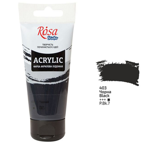 Rosa Studio Acrylverf 75 ml 403 Black
