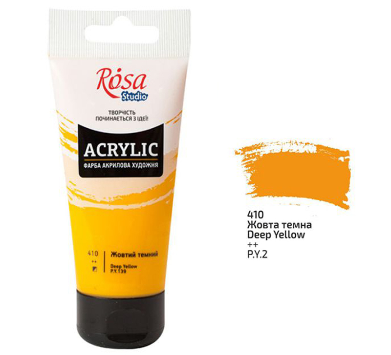 Rosa Studio Acrylverf 75 ml 410 Deep Yellow