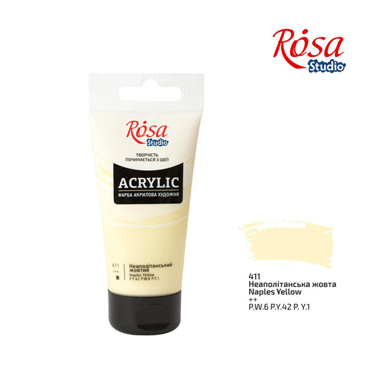 Rosa Studio Acrylfarbe 75 ml 411 Neapelgelb