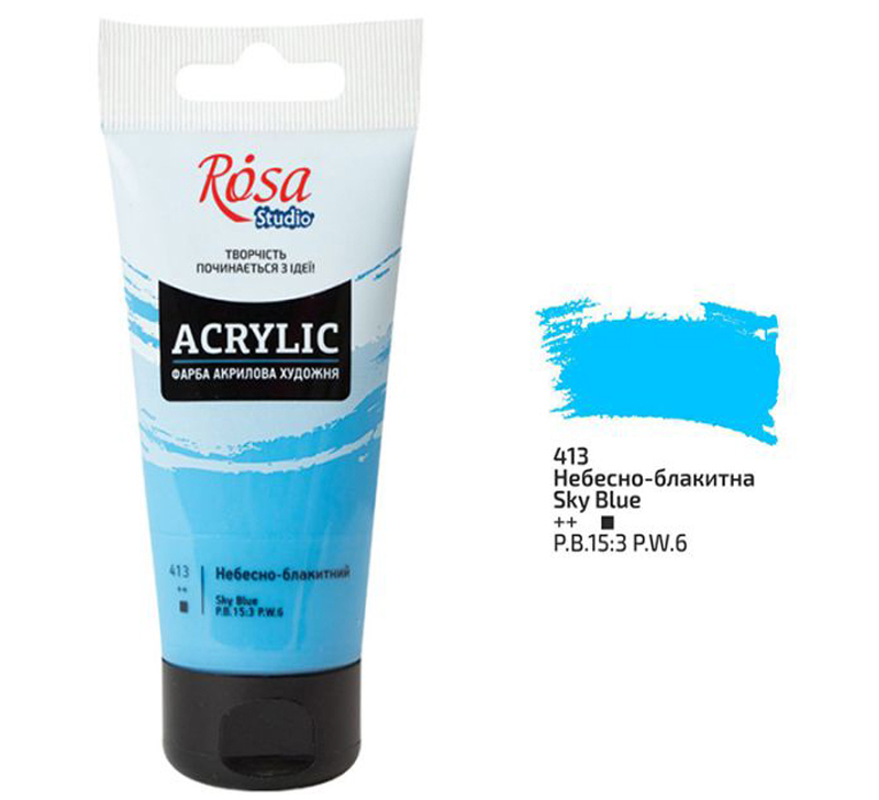 Rosa Studio Acrylfarbe 75 ml 413 Sky Blue