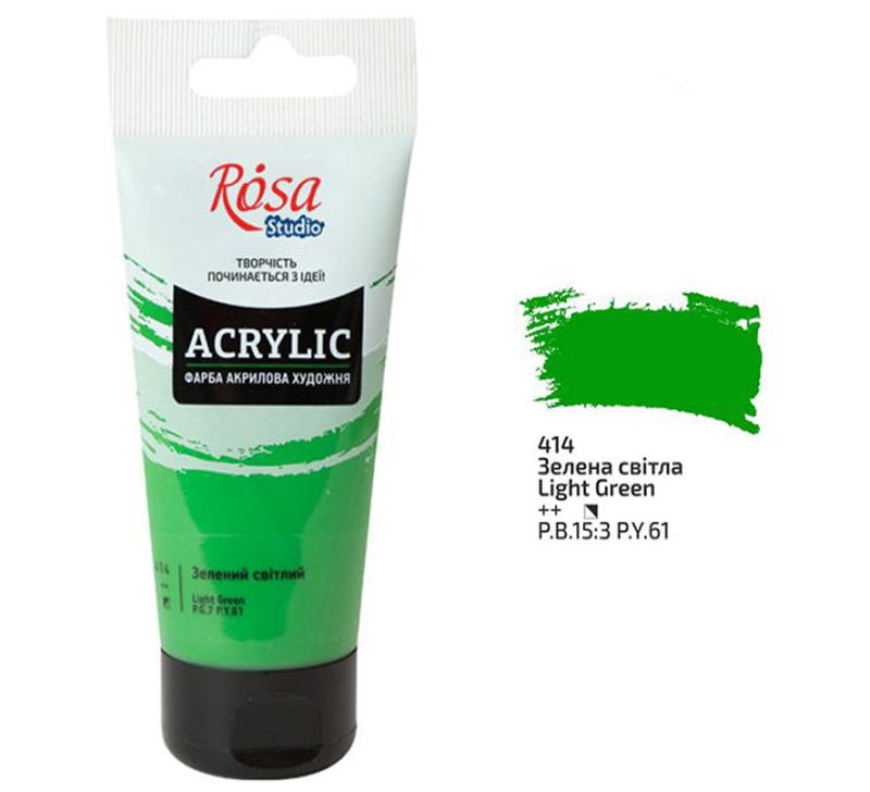 Rosa Studio Acrylic Paint 75 ml 414 Light Green