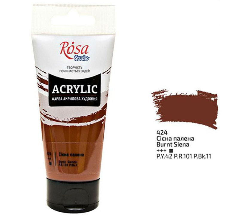 Rosa Studio Acrylverf 75 ml 424 Burnt Sienna