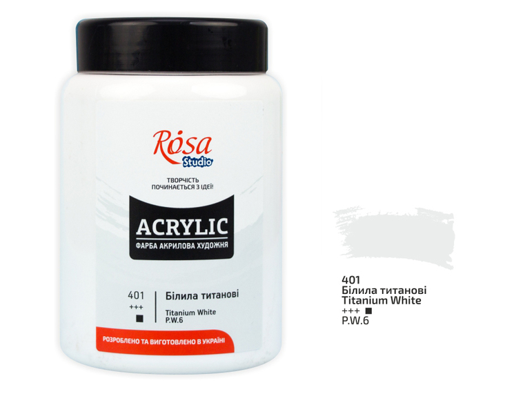 Rosa Studio Acrylic Paint 400 ml 401 Titanium White