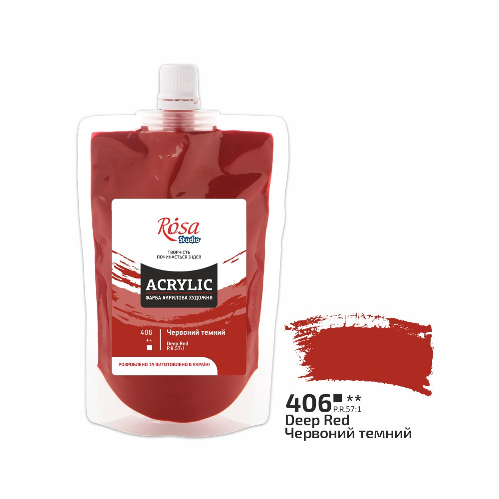 Rosa Studio Acrylverf Soft Pack 200 ml 406 Red Deep