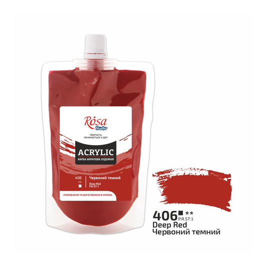 Rosa Studio Acrylverf Soft Pack 200 ml 406 Red Deep
