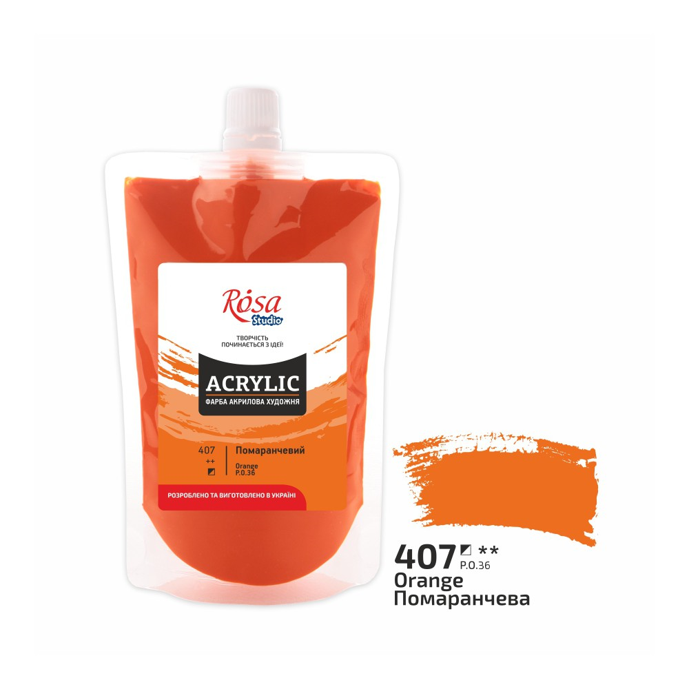 Rosa Studio Acrylverf Soft Pack 200 ml 407 Orange