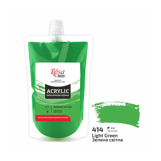Rosa Studio Acrylic Paint Soft Pack 200 ml 414 Light Green