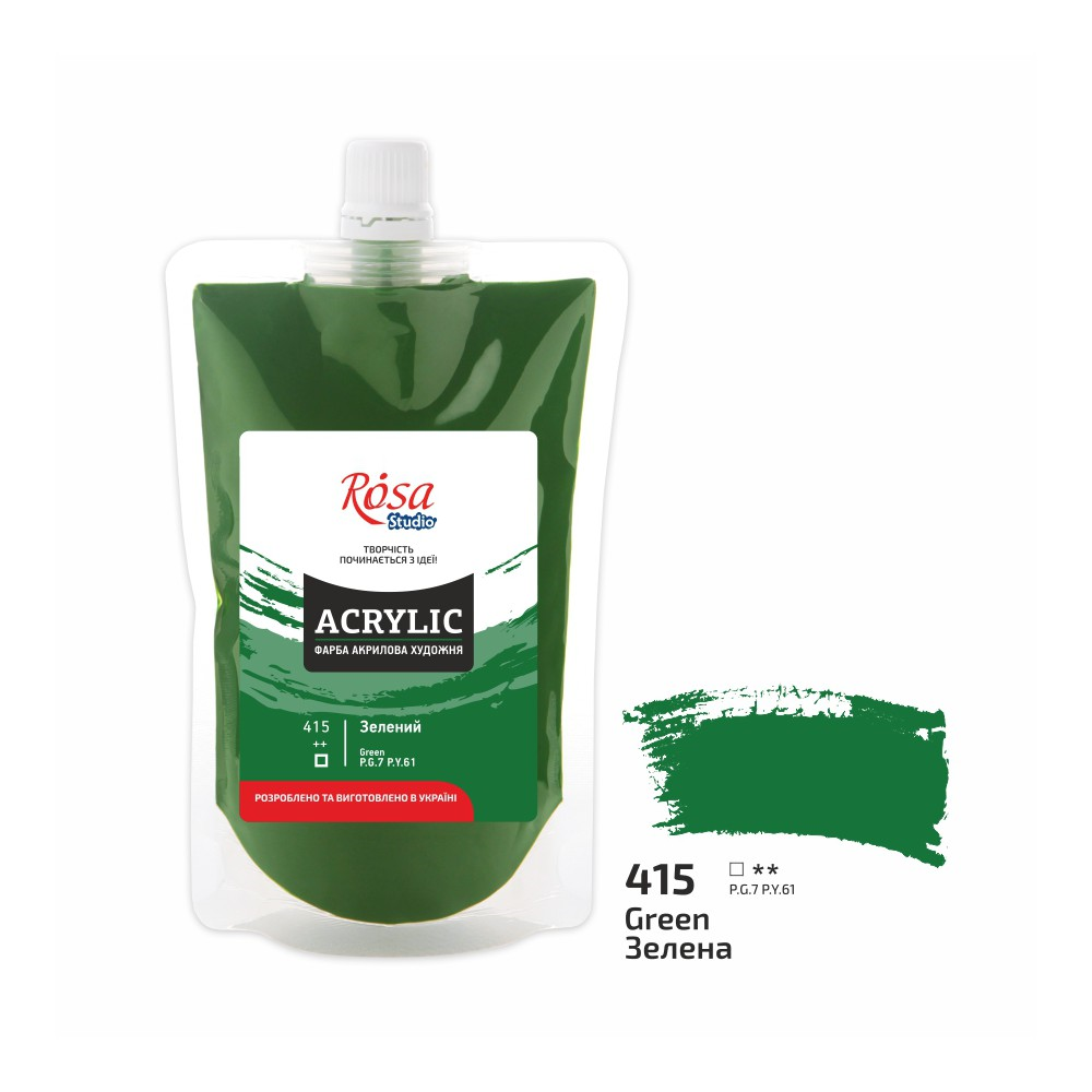 Rosa Studio Acrylic Paint Soft Pack 200 ml 415 Green