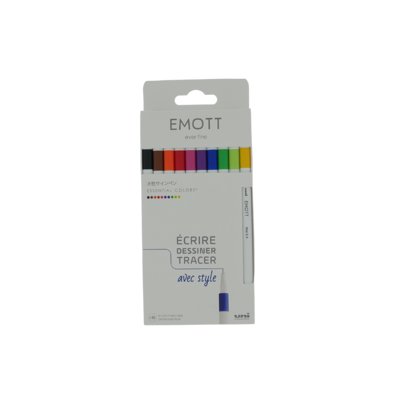 Uni Emott Fineliner Set Essentials 10 stuks