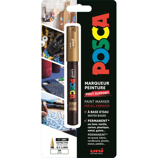 Uni Posca Paint Marker 1MC Gold Blister