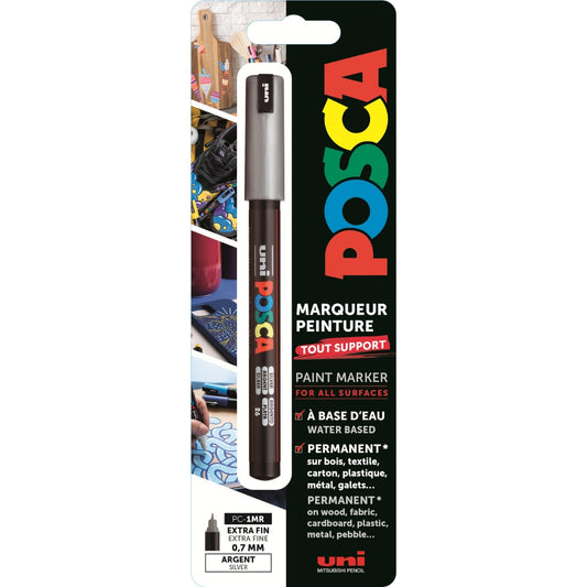Uni Posca Lackmarker 1MR Silber Blister