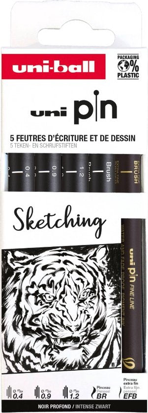 Uni Pin Fineliner Set 5 pcs Sketching