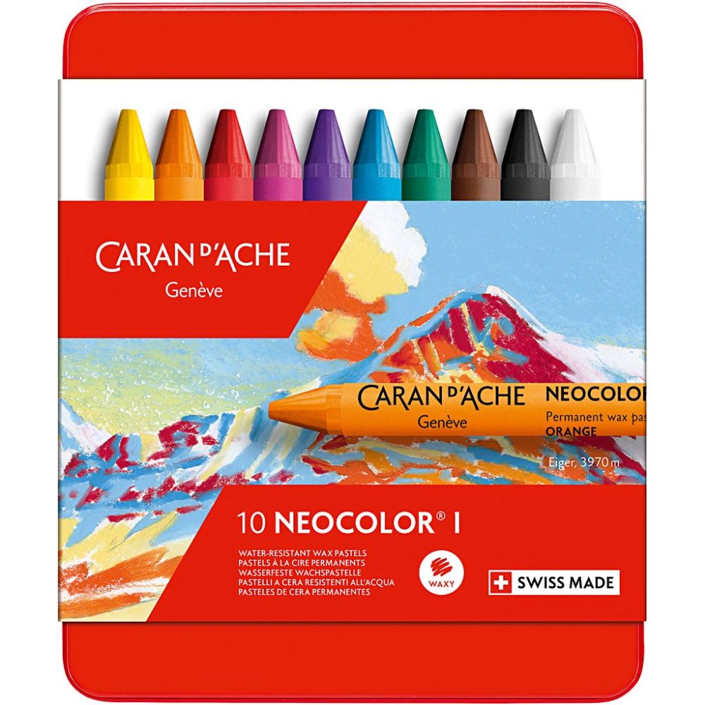 Caran d'Ache Neocolor I Oil Pastel Set 10 Pieces