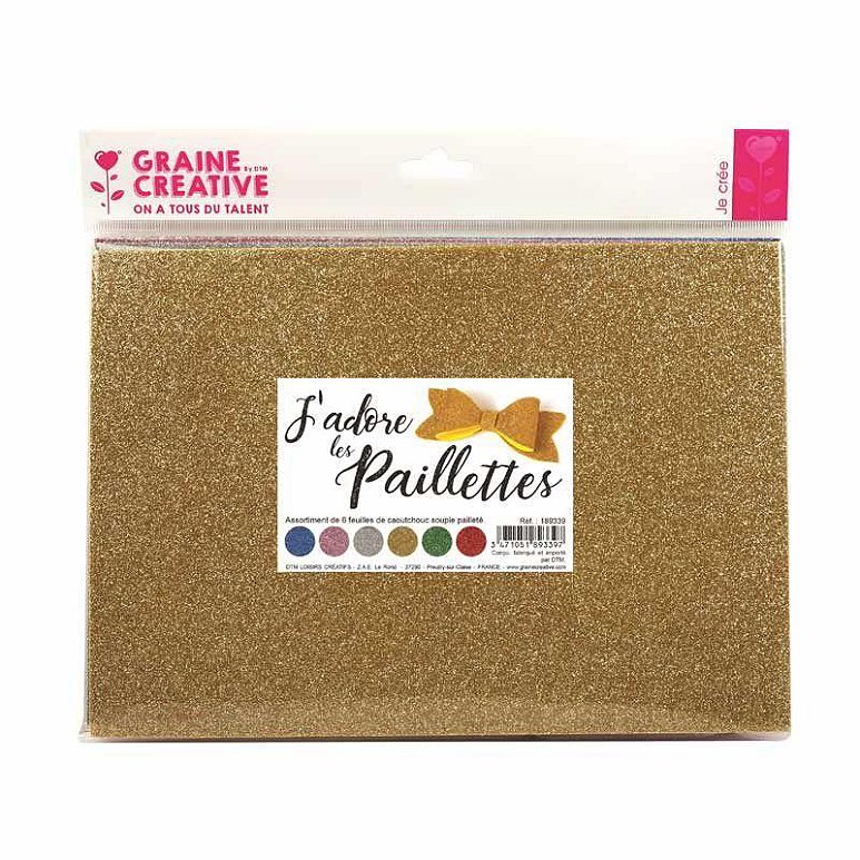 GC EVA Schaumstoff Glitzer A4 Set 6 Stück Glitter Forever