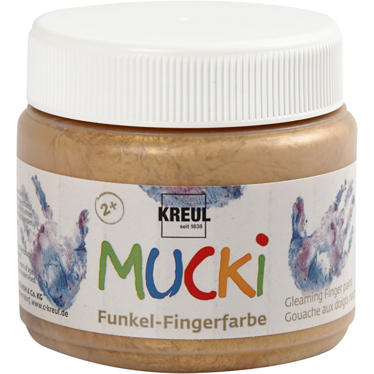 Mucki Vingerverf Metallic Goud 150 ml