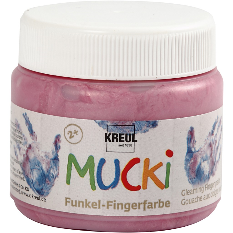 Mucki Vingerverf Metallic Roze 150 ml