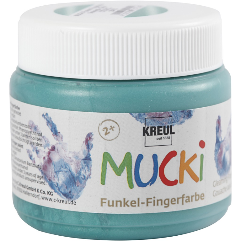 Mucki Fingerfarbe Metallic Grün 150 ml