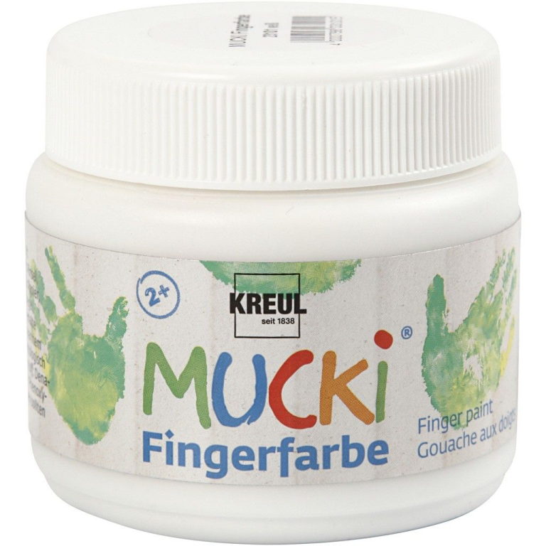 Mucki Vingerverf Wit 150 ml