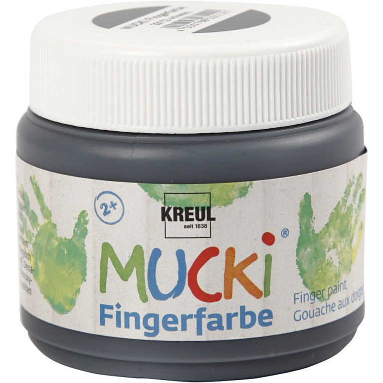 Mucki Fingerfarbe Schwarz 150 ml