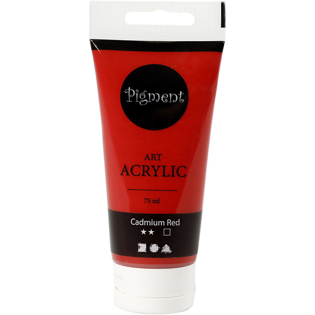 Pigment Art Acrylfarbe Kadmiumrot 75 ml