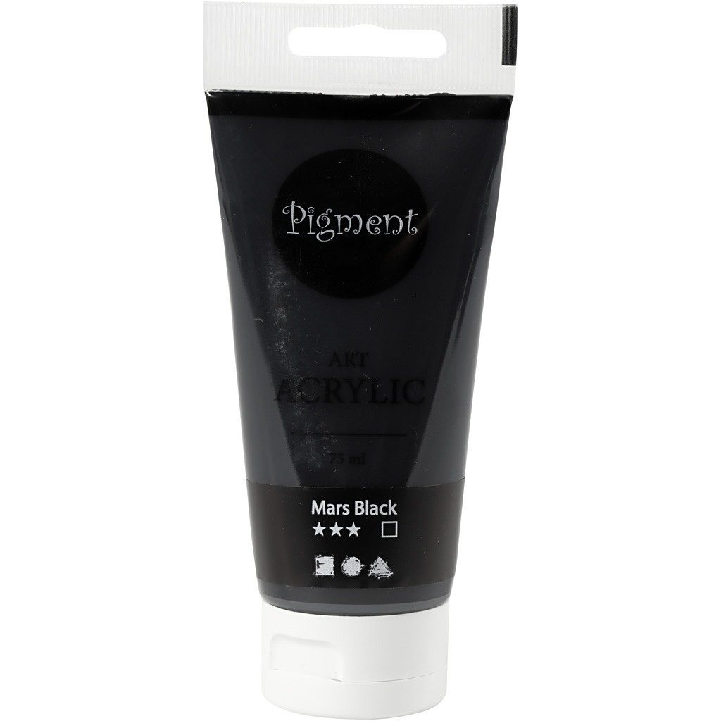 Pigment Art Acrylfarbe Marsschwarz 75 ml