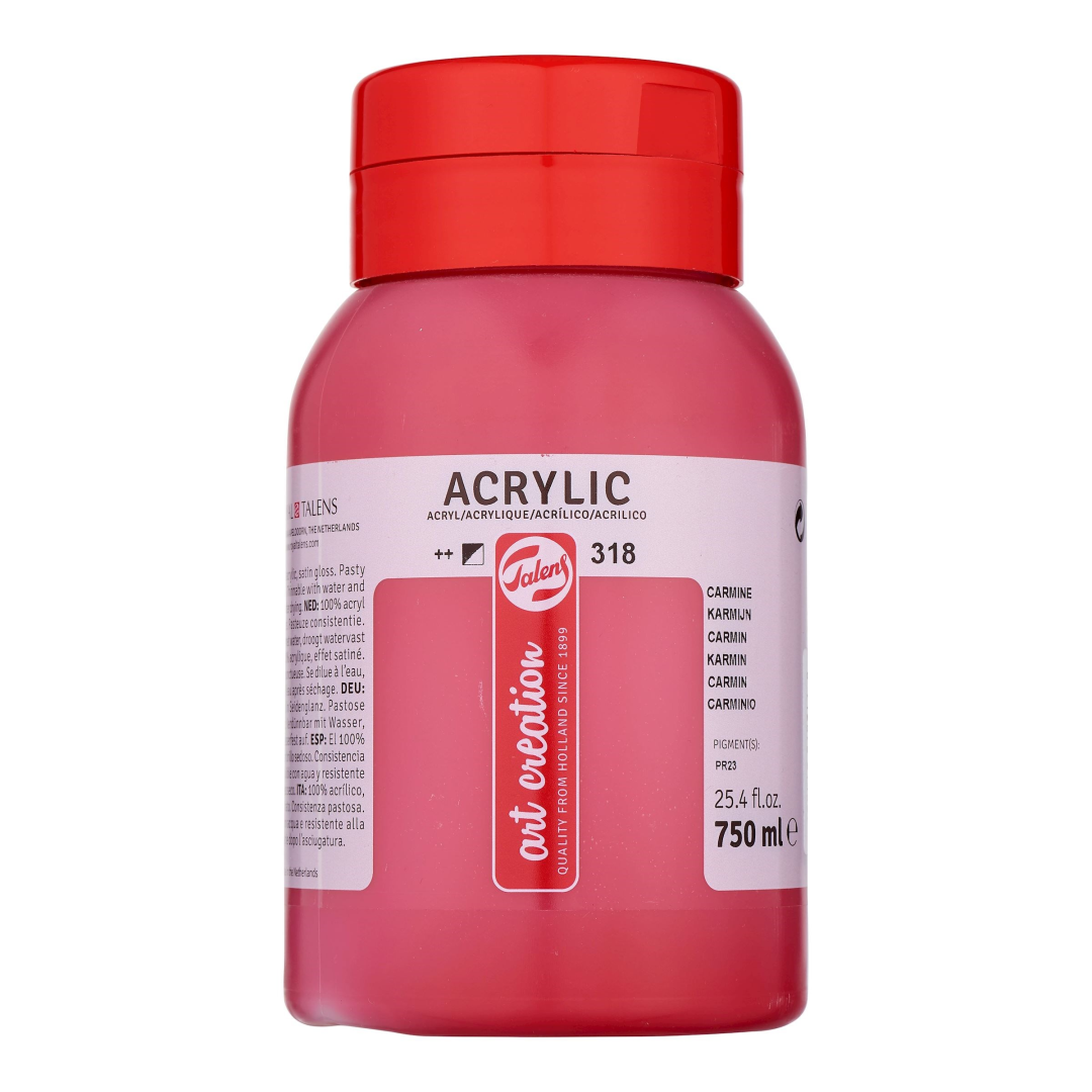 Talen Art Creation Acrylic Paint 318 Carmine 750 ml