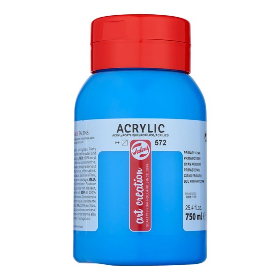 Talen Art Creation Acrylic Paint 572 Primary Cyan 750 ml