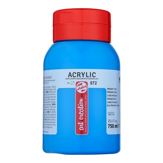 Talen Art Creation Acrylic Paint 572 Primary Cyan 750 ml