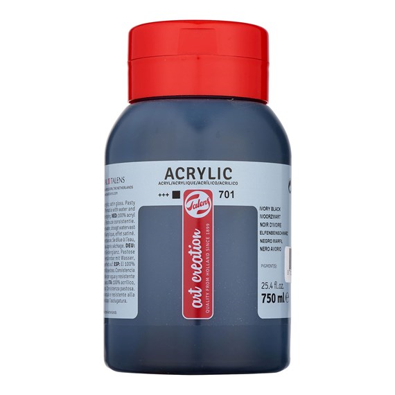 Talens Art Creation Acrylfarbe 701 Elfenbeinschwarz 750 ml