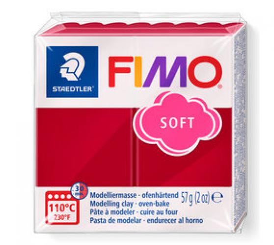 FIMO Soft Kersenrood 26 - 57g - Polymeerklei & Boetseerklei