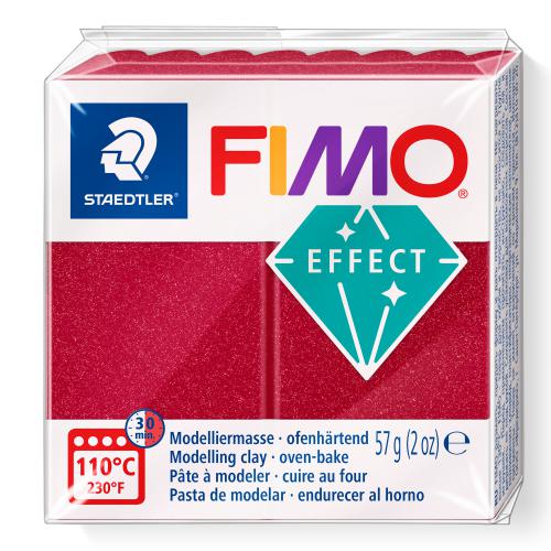 FIMO Soft Metallic Robijnrood 28 - Polymeerklei / Boetseerklei