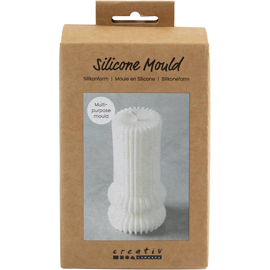 CC Siliconen Mal Geribbelde Cilinder met Bogen 12,5x6 cm