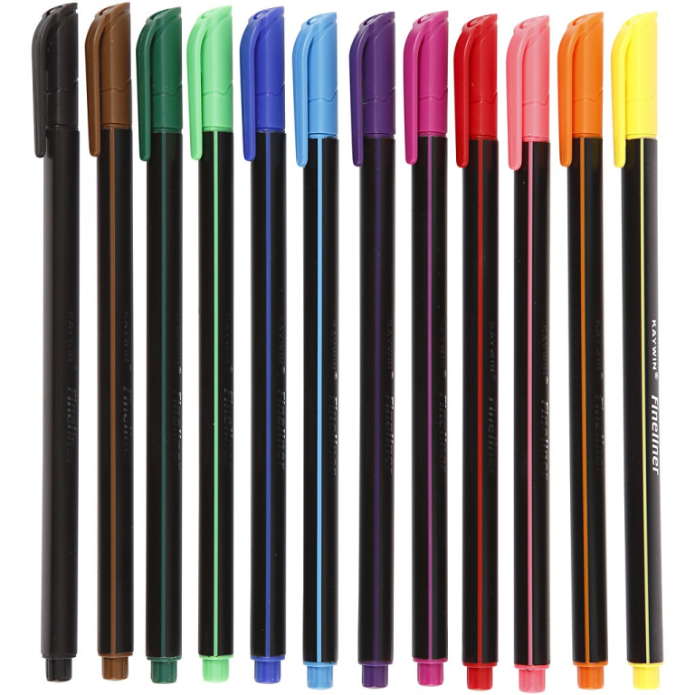 Colortime Fineliner Set 0.7mm 12 pieces