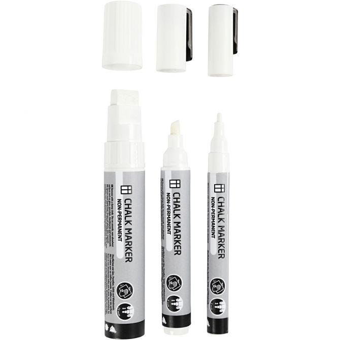 CC Kreidemarker Set 3 Stück Weiß
