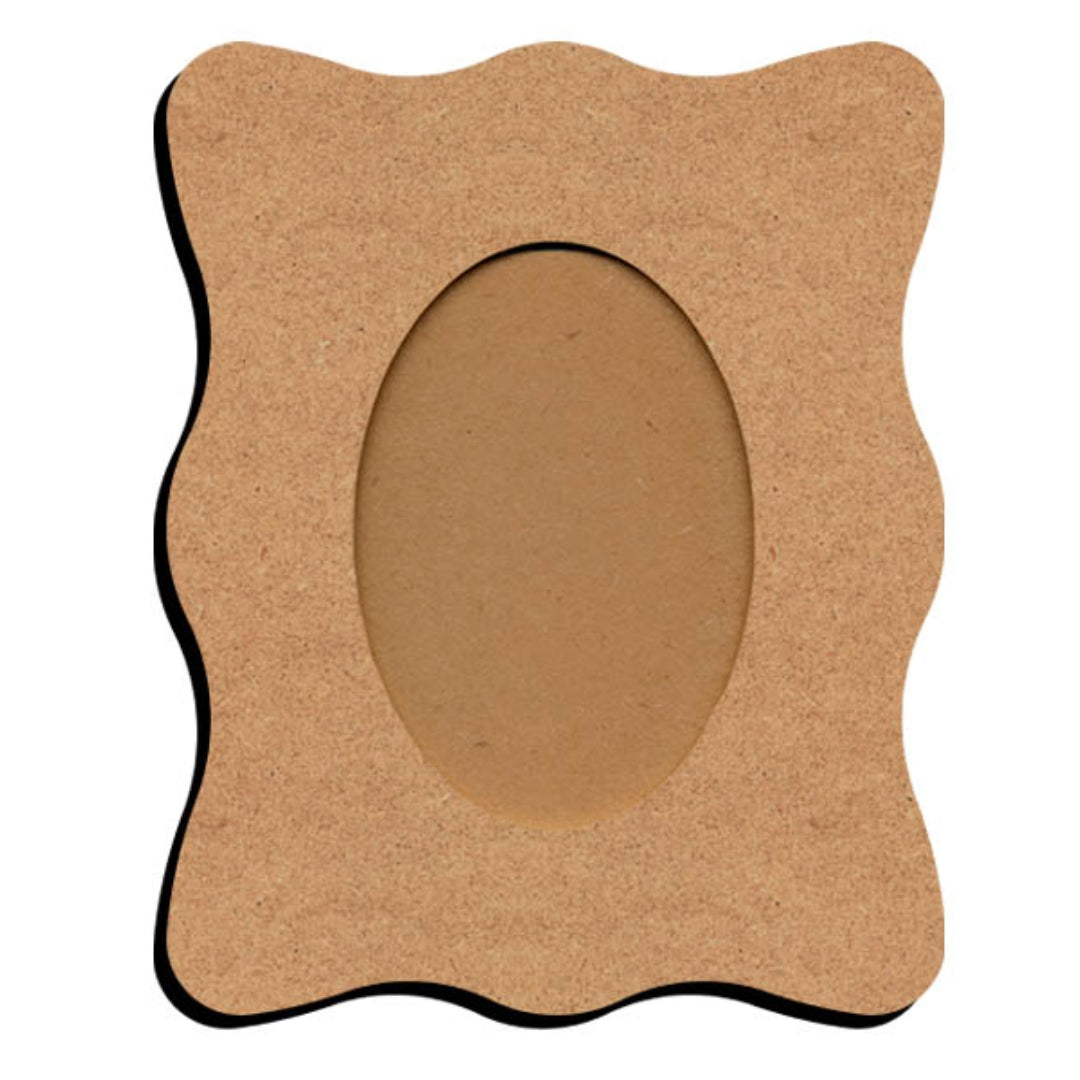 Gomille MDF Photo Frame Oval Wave 23x18 cm