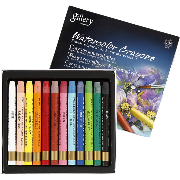 Mungyo Gallery Aqua Crayons Aquarellkreide Set 12 Stück