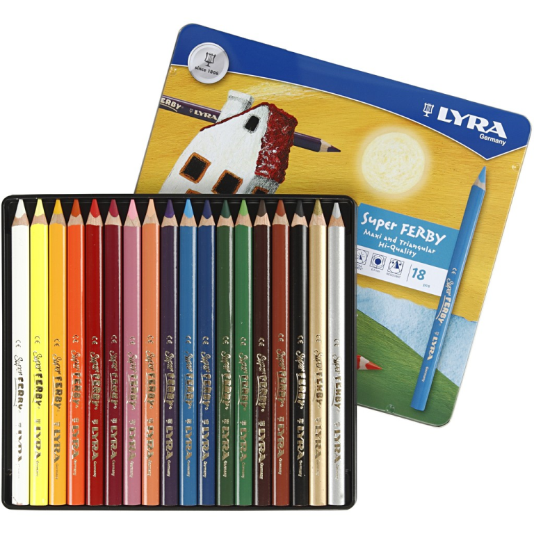 Lyra Super Ferby Colored Pencils 18 pieces