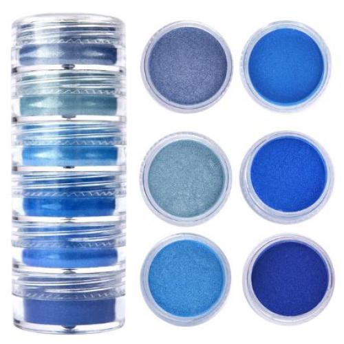 Afwerking Pigment poeder Parelmoer Blauw - Polymeerklei / Boetseerklei