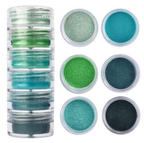 Afwerking Parelmoer Pigment A4 Groen - Polymeerklei / Boetseerklei