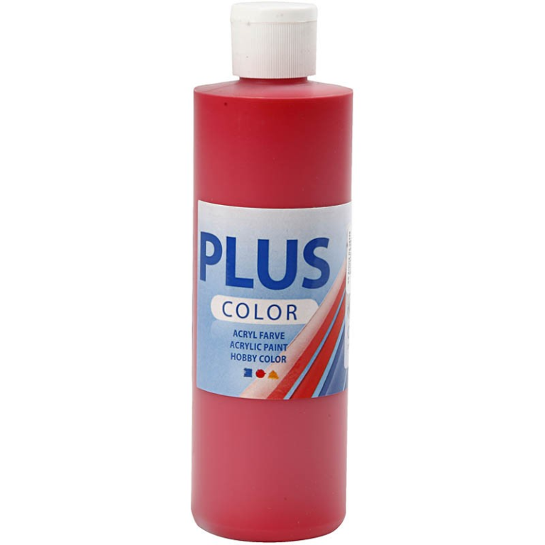 Plus Color Acrylic Paint Crimson Red 250 ml