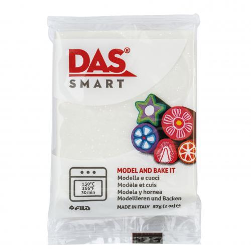 Fimo DAS Smart Blanc Pailleté 57g - Polymeerklei | Boetseerklei