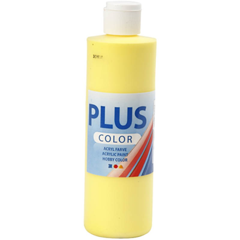 Plus Color Acrylverf Primair Geel 250 ml