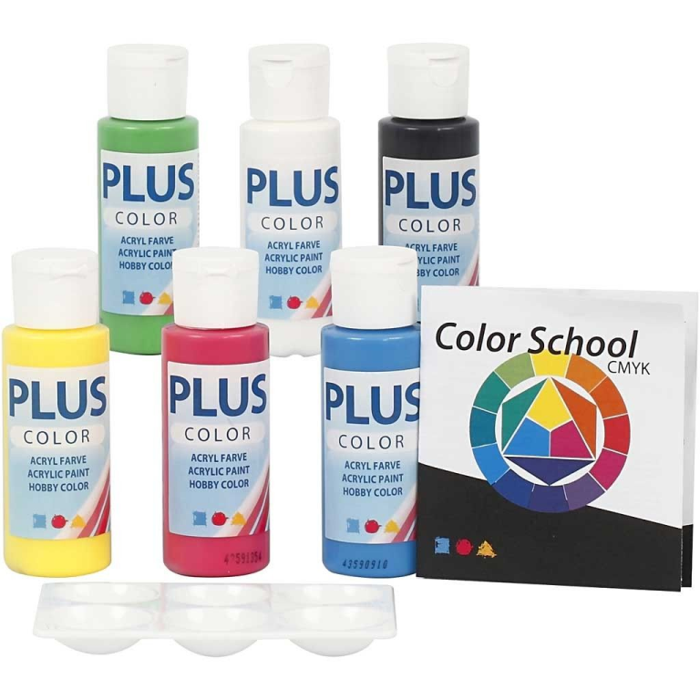 Plus Color Acrylfarben Set 6x60 ml Grundfarben