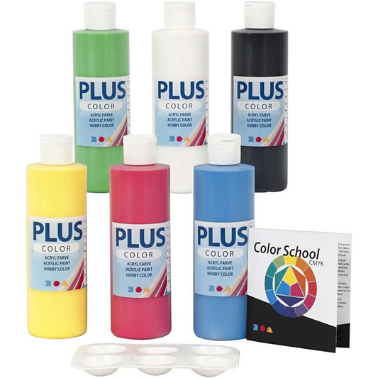 Plus Color Acrylverf Set 6x250 ml Primaire kleuren