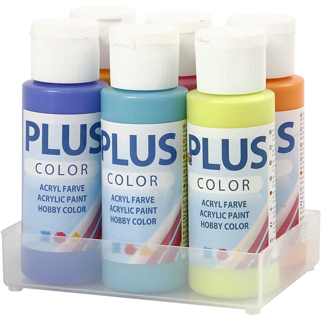 Plus Color Acrylic Paint Set 6x60 ml Colorful