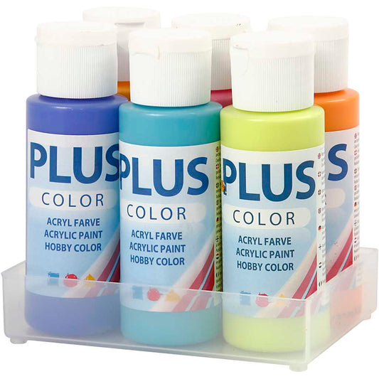 Plus Color Acrylic Paint Set 6x60 ml Colorful